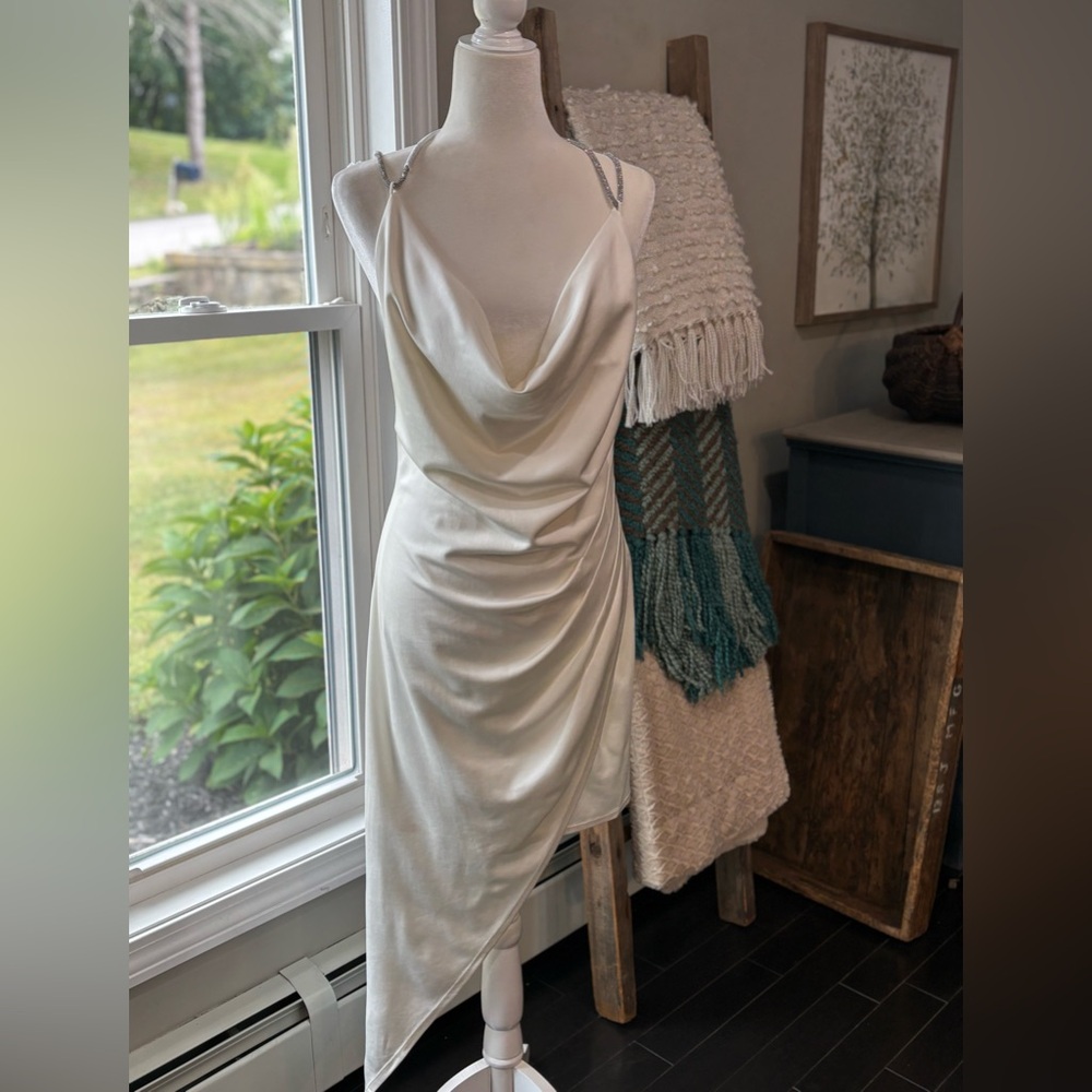 alice + olivia CORAL CRYSTAL STRAP MIDI
DRESS - Picture 7 of 15